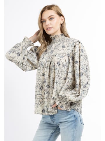 DreiMaster Vintage Damen Blusenshirt in Beige Mehrfarbig