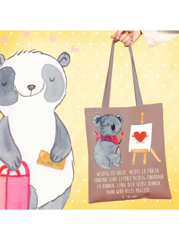 Mr. & Mrs. Panda dokumententasche Emotionen ausdrücken Weisheit ... in Braun Pastell