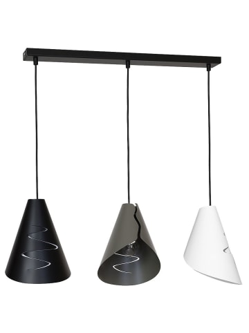 Licht-Erlebnisse Pendelleuchte (B)21 x (L)58 x (T)45 cm in Schwarz Grau Weiß