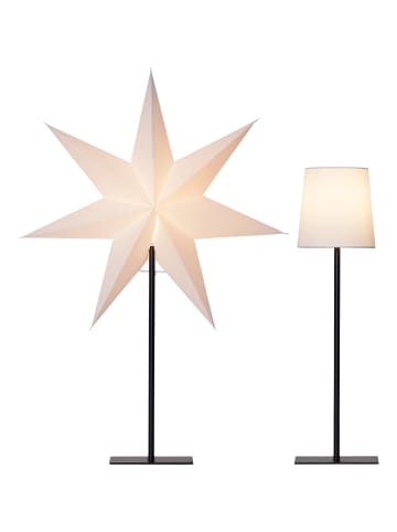 STAR Trading Tischlampe Frozen mit Wechselschirm, weiß, 76cm/55cm in Silber