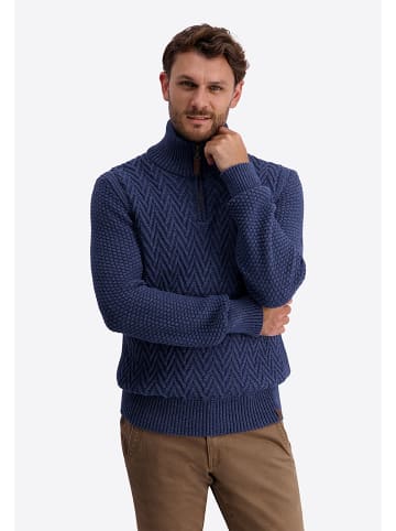 Timezone Pullover Langarm Stehkragen Reißverschluss in Blau