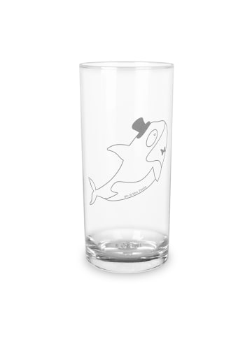 Mr. & Mrs. Panda Wasserglas Orca Zylinder ohne Spruch in Transparent