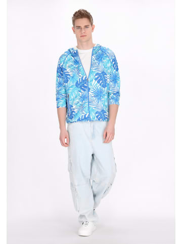 MO Men Jacket in Blue Multicolor