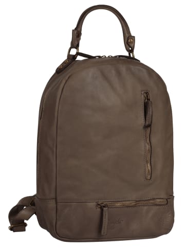 Samantha Look Rucksack echt Leder in taupe