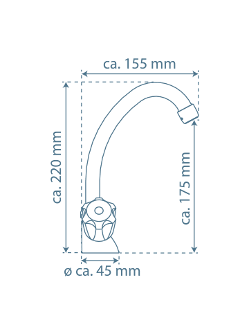 Franz Joseph Schütte SAVINO Waschtischarmatur, Chrom