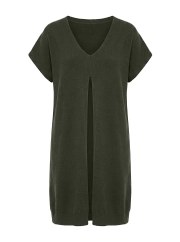 Ulla Popken Pullover in dunkel khaki