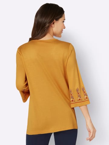 Sieh an! Shirttunika in ocker-bedruckt