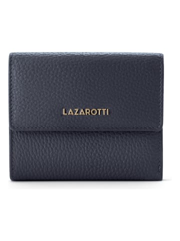Lazarotti Bologna Leather Geldbörse Leder 12 cm in navy