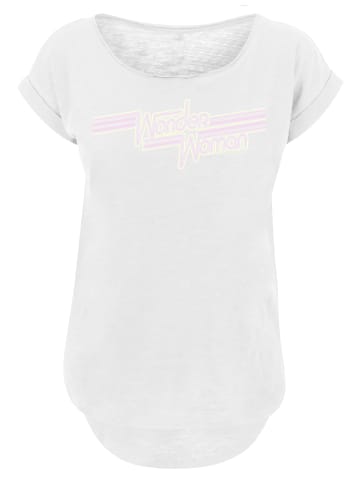 F4NT4STIC Long Cut T-Shirt DC Comics Wonder Woman Lines Logo in weiß