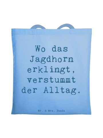Mr. & Mrs. Panda Tasche Spruch Jagdhorn Melodie mit Spruch in Sky Blue
