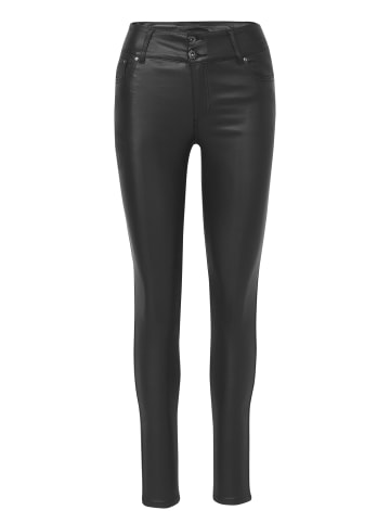 KOROSHI LANGE JEANS SCHMALE HOSE in SCHWARZ