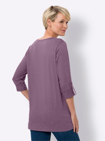 Sieh an! Longshirt in violett-meliert