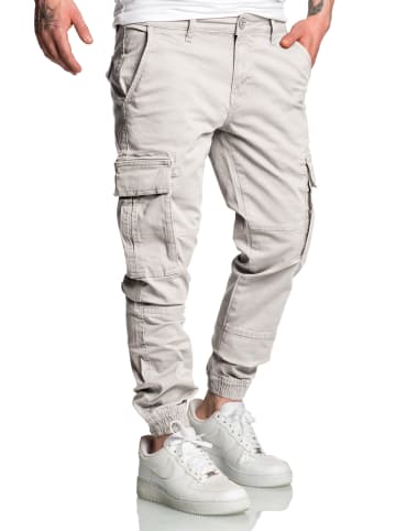 Amaci&Sons Cargo Jogger-Chino PLANO in Hellgrau