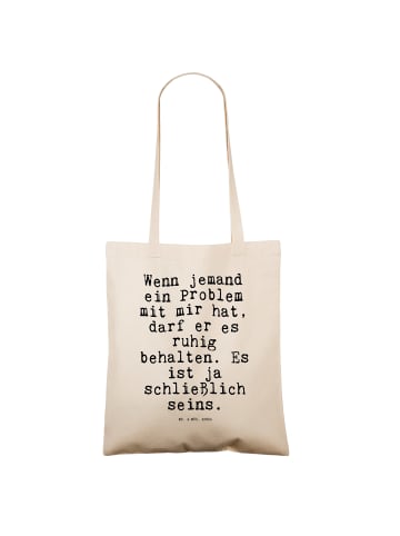 Mr. & Mrs. Panda Schultasche Wenn jemand ein Problem... mit Spruch in Creme