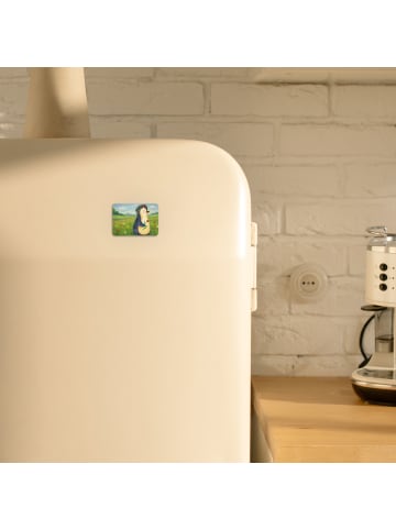 Mr. & Mrs. Panda magnet Pinguin Blumen Design ohne Spruch in Weiß