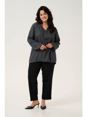 KAFFE curve Langarm-Bluse KCcalinde in Black Oyster
