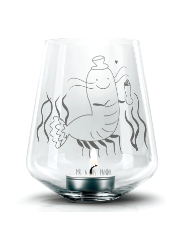 Mr. & Mrs. Panda Glas Kerzenhalter Hummer Weizen ohne Spruch in Transparent