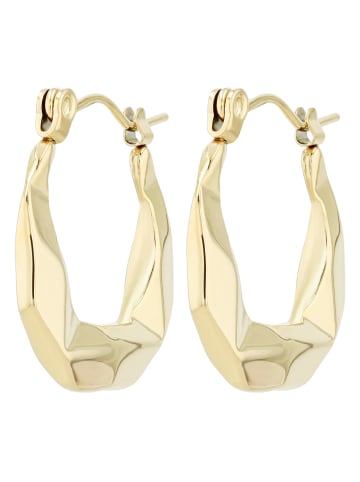 Adeliás Damen Ohrringe – Klappcreole aus Edelstahl in gold