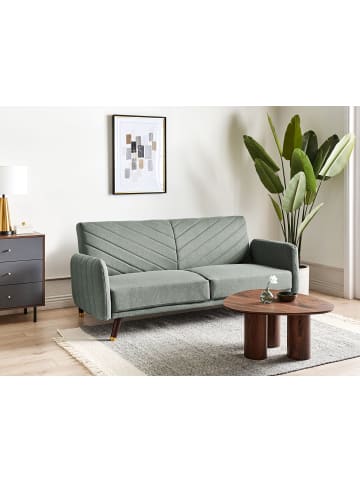 Beliani 3-Sitzer Sofa SENJA in Grün/Gold/Braun - (W) 198 x (H) 87 x (L) 95 cm