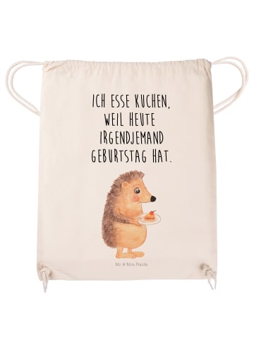 Mr. & Mrs. Panda Stoffbeutel Igel Kuchenstück mit Spruch in Creme
