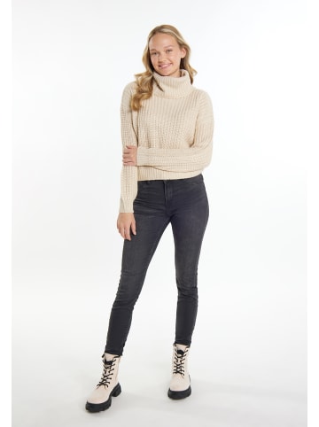 myMo Damen Strickpullover in Creme