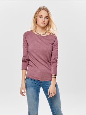 ONLY Langer Feinstrick Pullover Stretch Sweater ONLMILA in Rosa