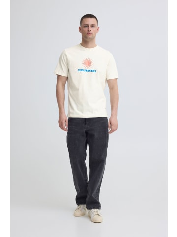 BLEND Rundhalsshirt BHKarter in Creme