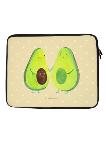 Mr. & Mrs. Panda Notebook Tasche Avocado Pärchen ohne Spruch in Gelb Pastell