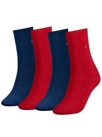 Tommy Hilfiger Socken 4er Pack in Rot