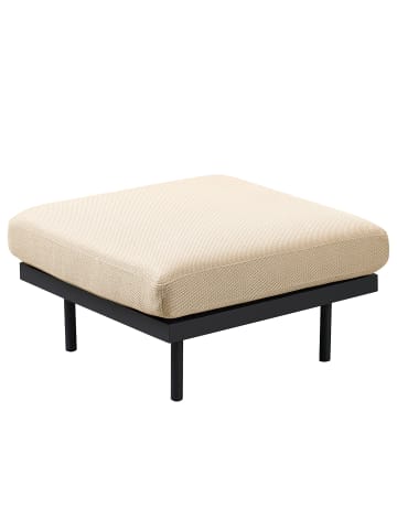 home24 home24 Outdoor-Hocker - Beige - Olefin & Aluminium - 77 x 44 x 77 cm in Beige