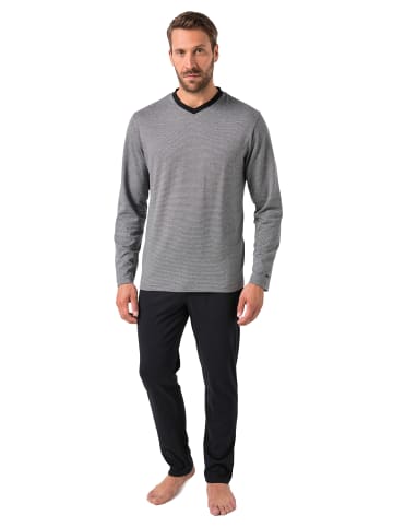 JP1880 Langer Schlafanzug in schwarz