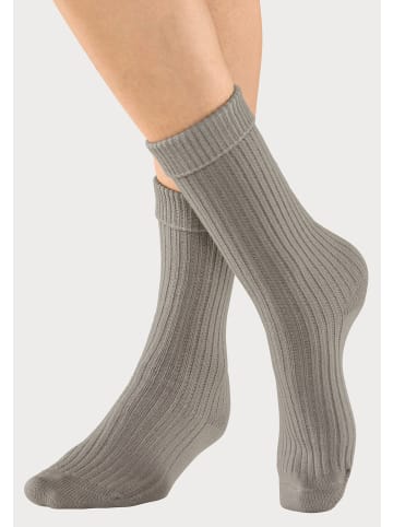 LAVANA basic Socken in 1x taupe, 1x schwarz