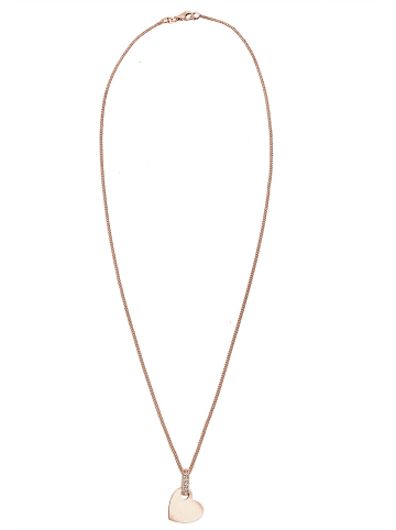 Elli DIAMONDS  Halskette 925 Sterling Silber Herz in Rosegold