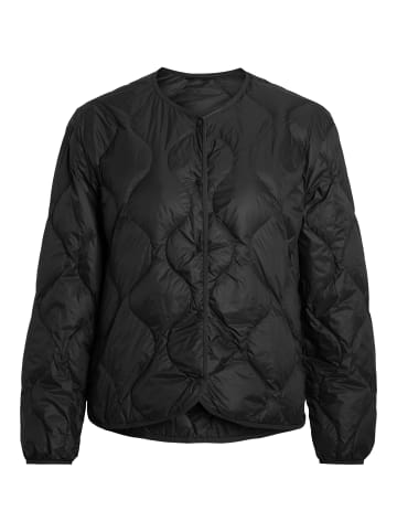 Vila Leichte Steppjacke mit V-Ausschnitt in Black Beauty