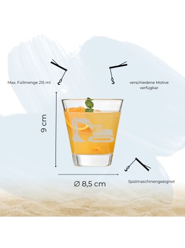 LUXENTU 3er Set Kinderbecher Baustellenfahrzeuge 215 ml in transparent