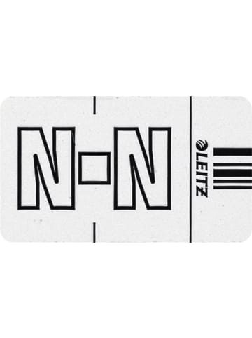 Leitz Orgacolor Buchstabensignal N Packung mit 250 Stück weiß