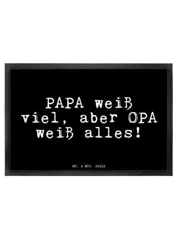 Mr. & Mrs. Panda fußmatte PAPA weiß viel, aber... mit Spruch in Schwarz