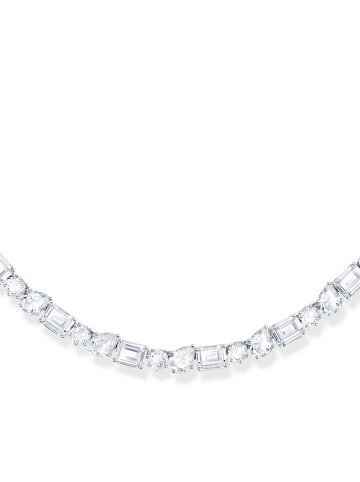 Thomas Sabo Choker Mit Weißen Steinen In Drei Schliffarten in silber, weiß