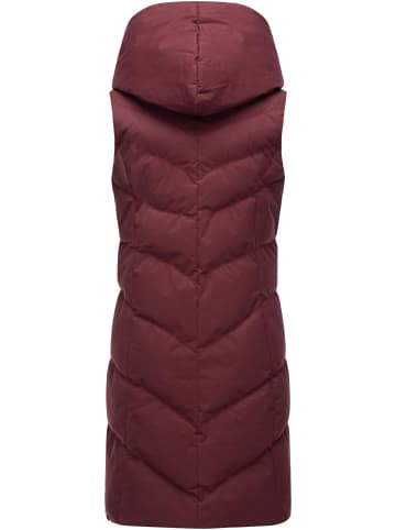 ragwear Steppweste Natalka Vest in Wine Red