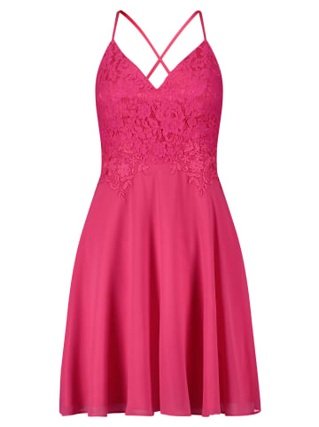 Vera Mont Abendkleid mit Spitze in Rasberry Fizz