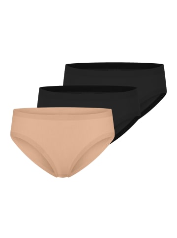 Schiesser Slip Invisible Cotton in Schwarz / braun