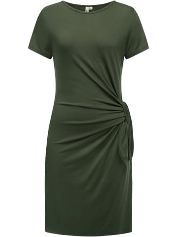 ragwear Shirtkleid Knotta in Dark Olive