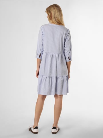 Marie Lund Kleid in hellblau weiß - 0001