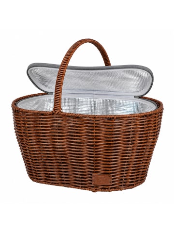 UNUS Einkaufskorb inkl. Kühltasche in Rattan-Optik Henkelkorb in Braun