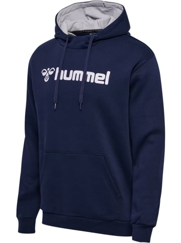 Hummel Hoodie "Hmlmover Cotton Hoodie" in Blau