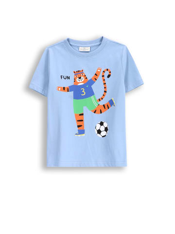 Coccodrillo T-Shirt mit kurzen Ärmeln in blau