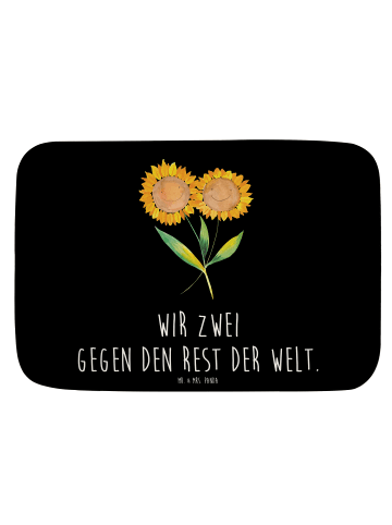 Mr. & Mrs. Panda Badvorleger Blume Sonnenblume mit Spruch in Schwarz