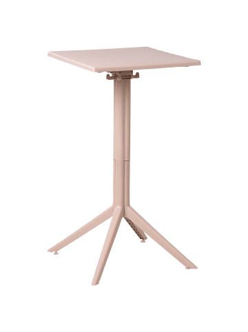 Beliani Stehtisch LEMNOS in Beige - (W) 60 x (H) 111 x (L) 60 cm