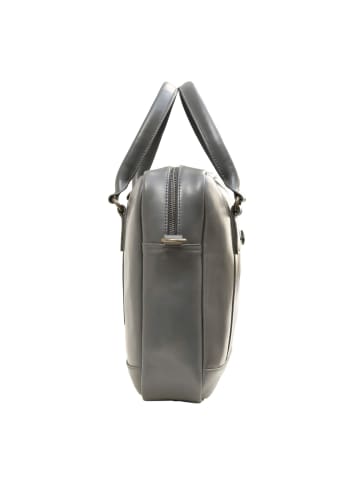 Buckle & Seam Everest Aktentasche Leder 38 cm Laptopfach anthrazit