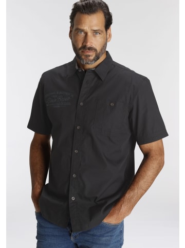 Man's World Kurzarmhemd in schwarz